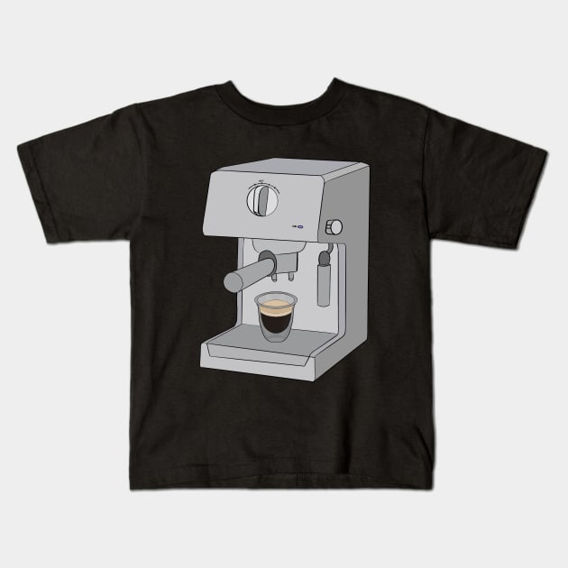 Espresso and Cappuccino Machine Kids T-Shirt by DiegoCarvalho